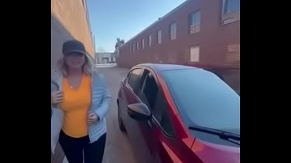 Mature sucking hard beautiful cock outdoor