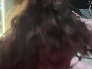 Mature brunette amateur giving a great POV blowjob