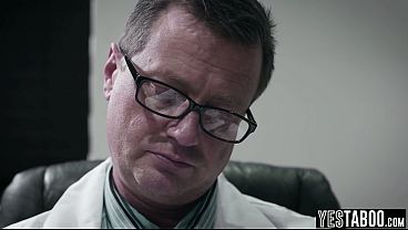 Big tits mature MILF patient has threesome with her young self